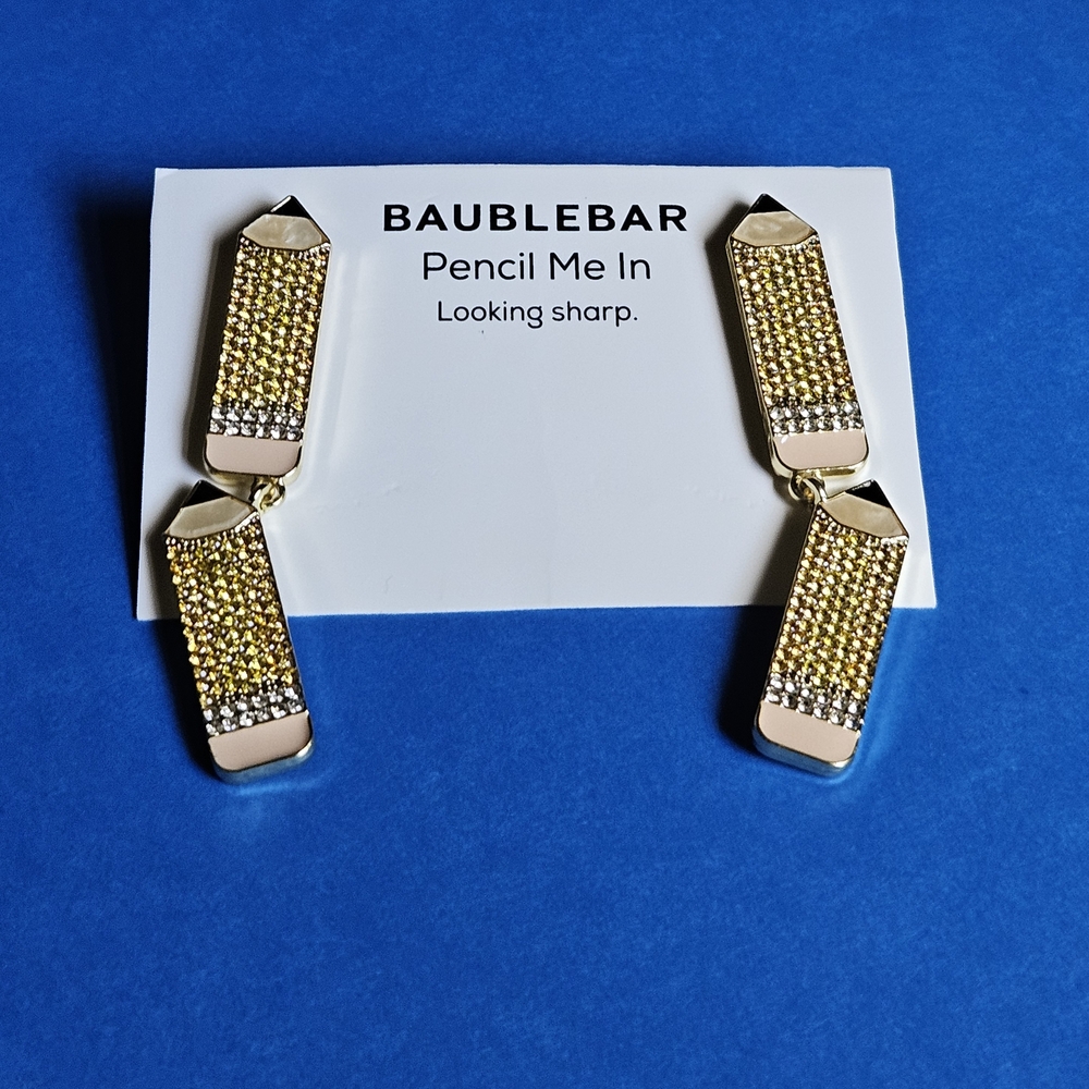 ✏️BOGO* BaubleBar Back-to-School Pencil Earrings Teacher Student Librarian NWOT